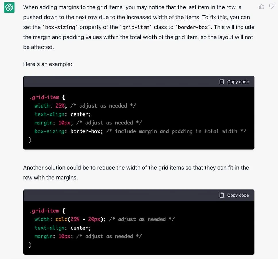 Using Chat GPT to debug HTML &#x26; CSS code