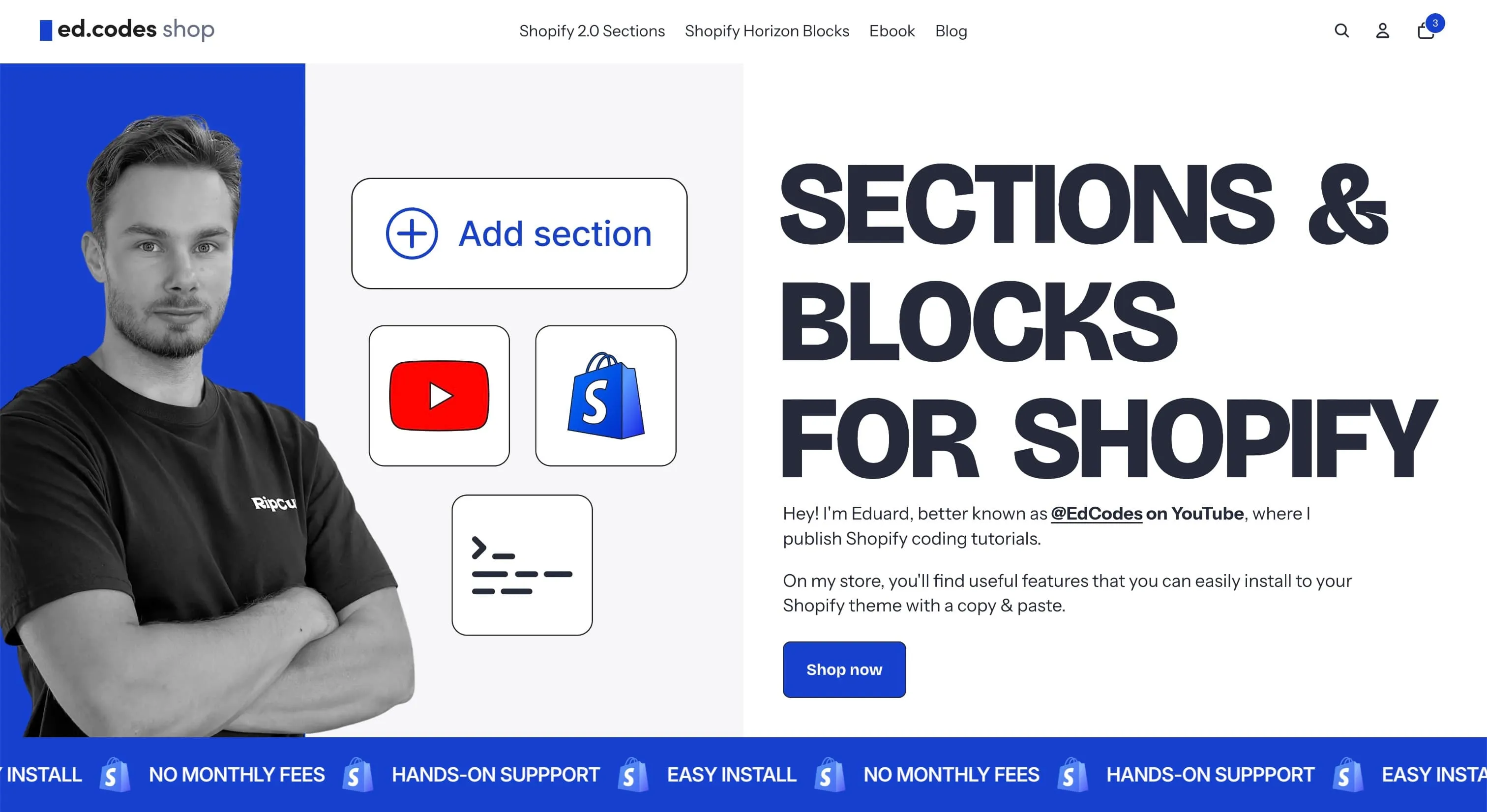 Image of shop.ed.codes on Horizon Shopify theme