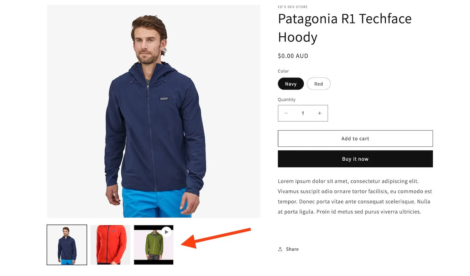 Adding a video to Shopify product page