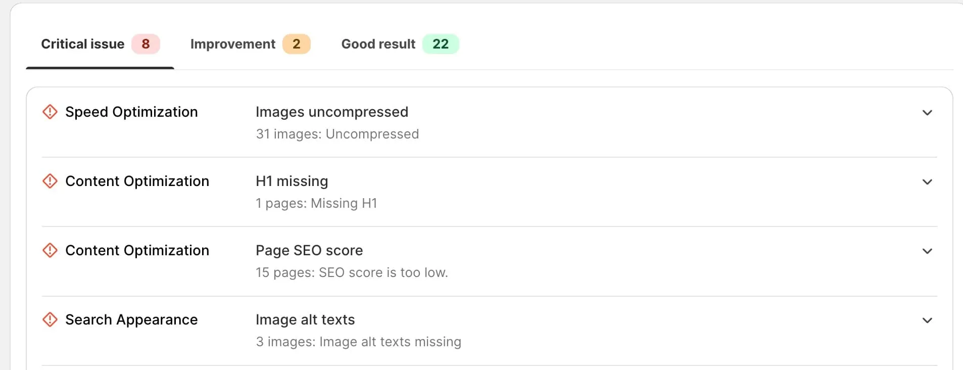 Screen from SEOant